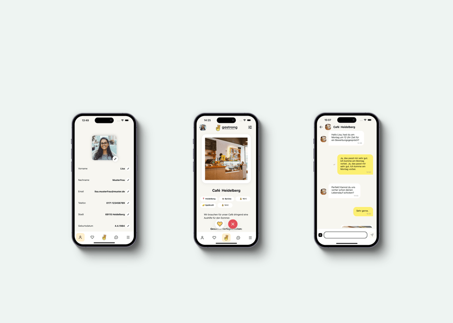 App für Aushilfen und Unternehmen App auf Smartphone und Tablet für Aushilfen und Unternehmen